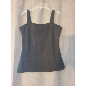 Black Textured Tank Top